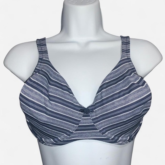 Victoria's Secret Navy & White Striped Bra 34D - Picture 1 of 5